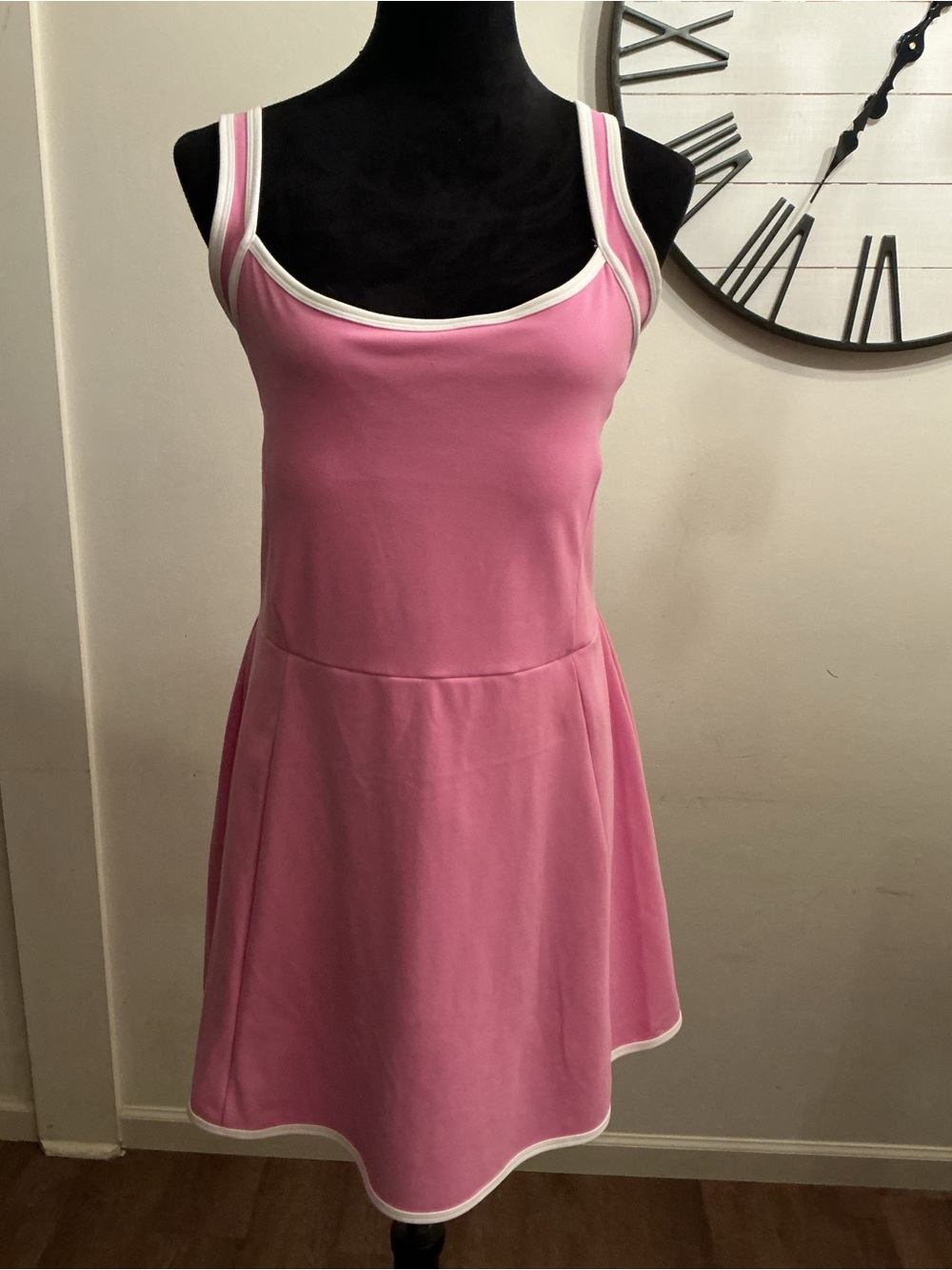 NWT Pink Mini Dress with White Trim